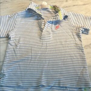 The Beaufort Bonnet Company Light Blue Striped Polo
